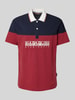 Napapijri Regular Fit Poloshirt mit Label-Stitching Modell 'SATURNIA' Marine