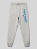 Polo Sport Sweatpants met labelprint Middengrijs gemêleerd