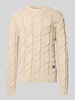 Tommy Jeans Regular fit gebreide pullover van zuiver katoen Beige