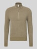 SELECTED HOMME Strickpullover mit gerippten Abschlüssen Modell 'RODNEY' Khaki