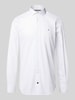 Tommy Hilfiger Tailored Slim Fit Businesshemd aus reiner Baumwolle Gruen