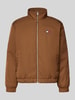 Tommy Jeans Relaxed Fit Bomberjacke mit Stehkragen Hellbraun