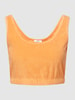 Jake*s Casual Crop Top aus Frottee Orange