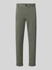 Lindbergh Slim Fit Stoffhose mit umgeschlagenen Hosenbeinen Oliv