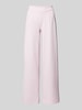 ICHI Wide leg stoffen broek met bandplooien, model 'KATE Long' Lichtroze