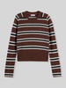 Tommy Hilfiger Slim Fit Pullover aus reiner Wolle Dunkelbraun
