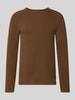 JACK & JONES Regular Fit Pullover aus reiner Baumwolle Modell 'Hill' Mittelbraun