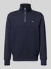 Gant Sweatshirt met opstaande kraag Marineblauw