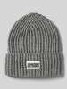 Drykorn Beanie mit Label-Patch Modell 'SEANIA' Mittelgrau