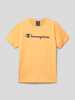 CHAMPION T-Shirt mit Label-Print Orange