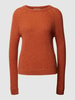 Lanius Gebreide pullover van alpacamix met ronde hals Cognac