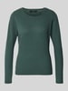 Vero Moda Regular Fit Strickpullover aus reiner Baumwolle Modell 'CARE' Dunkelgruen