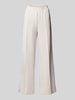 Christian Berg Woman Wide Leg Sweatpants mit fixierten Bügelfalten Ecru