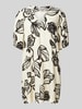 JAKE*S STUDIO WOMAN Knielanges Kleid mit V-Ausschnitt Offwhite