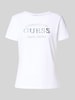 Guess Activewear T-shirt met labeldetail, model 'NINA' Wit