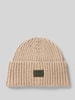 Superdry Beanie in Ripp-Optik Beige Melange