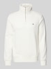 Gant Sweatshirt mit Label-Stitching Offwhite