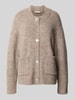 FREE/QUENT Gebreid jack met knoopsluiting, model 'Lulu' Beige