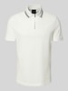 ARMANI EXCHANGE Poloshirt met korte ritssluiting Wit