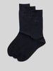 JOOP! Collection Sokken met labelprint in een set van 3 paar Marineblauw