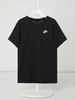 Nike T-Shirt mit Logo-Stickerei Schwarz