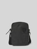 Strellson Schoudertas van leer met labelpatch, model 'richmond' Zwart