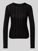 Vero Moda Regular Fit Langarmshirt aus reiner Baumwolle Modell 'LISA'
 Black