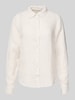 Gant Regular Fit Leinenhemdbluse mit Logo-Stitching Sand
