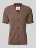 Jack & Jones Premium Vrijetijdsoverhemd met reverskraag, model 'CONRAD' Donkerbruin