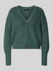 Vero Moda Regular fit gebreid jack met sierknopen, model 'LEA' Donkergroen