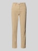 Cambio Cordhose in verkürzter Passform Modell 'PIPER CROPPED' Sand