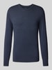 MCNEAL Pullover in Strick-Optik Dunkelblau Melange