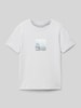 Jack & Jones T-Shirt mit Label-Print Modell 'CALMA' Hellgrau