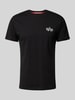 Alpha Industries T-Shirt mit Label-Print BLACK