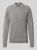 Casual Friday Strickpullover aus Woll-Mix mit Polokragen Modell 'FELIPO' Hellgrau Melange