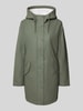 Only Regular fit regenjack met capuchon, model 'SALLY' Olijfgroen
