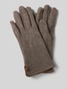 EEM Regular Fit Handschuhe mit Knopfverschluss Taupe