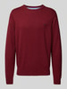 Fynch-Hatton Strickpullover mit Logo-Stitching Bordeaux