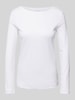 Christian Berg Woman Longsleeve mit U-Boot-Ausschnitt Weiss