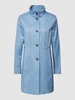 Cinque Lange jas met opstaande kraag, model 'CIMERA' Lichtblauw