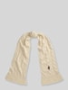Polo Ralph Lauren sjaal van wolmix met polo bear-print motief Offwhite