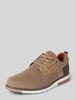 Tom Tailor Low Top Sneaker im Knitted Look mit hochwertigen Kunstleder-Applikationen Sand