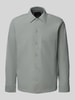 Christian Berg Men Regular Fit Hemdjacke mit Brusttasche Metallic Gruen