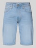 s.Oliver RED LABEL Regular Fit Jeans-Bermudas aus Baumwoll-Mix Hellblau