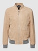 Windsor Lederjacke mit Stehkragen Modell 'Borello3' Beige