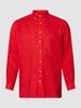 Polo Ralph Lauren Big & Tall PLUS SIZE linnen overhemd met logostitching Rood