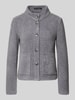 Betty Barclay Kurtka z dzianiny ze stójką z nakładanymi kieszeniami Średnioszary