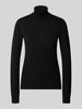 ICHI Slim Fit Strickpullover aus Viskose-Mix Modell 'IHLULS' Black