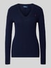 Polo Ralph Lauren Gebreide pullover met kasjmier, model 'KIMBERLY' Marineblauw