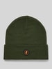 SAVE THE DUCK Muts in gebreide look met logo-applicatie, model 'Lou' Olijfgroen
